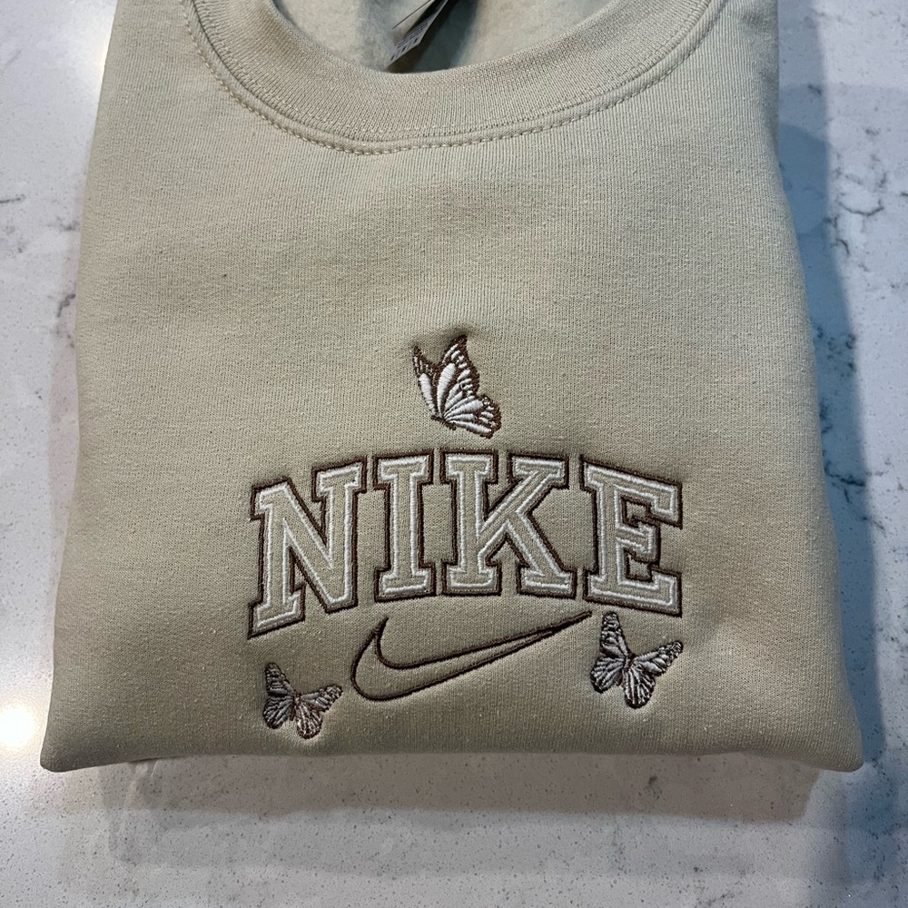 Embroidered Nike Butterfly Crewneck